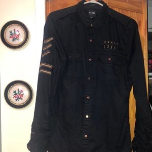 Guess men’s black shirt slim fit